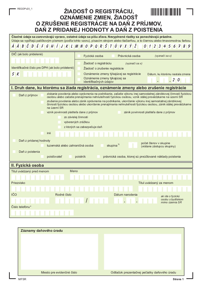 Registrácia k DPH